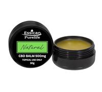 Essican Purelife Natural CBD Balm 30g/500mg - High Strength CBD Muscle Balm for Muscles & Skin with Hemp Oil Organic, Natural Beeswax, Fractionated Coconut Oils & Vitamin E for Muscle Relief