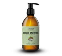 Essican Purelife Pure Organic Castor Oil Cold Pressed 500ml Glass Bottle | with Pump Dispenser, Hexane Free, Deep Moisturising, Skin And Hair Care, Eyelash And Brow Care, Face And Body Use, Vitamin E