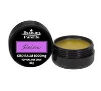 Essican Purelife Relax CBD Balm 30g/1000mg - High Strength CBD Muscle Balm for Muscles & Skin with Hemp Oil Organic, Natural Beeswax, Lavender Essential Oils & Vitamin E for Relaxation