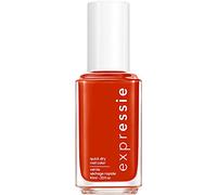 essie Expressie Nail Polish Quick Dry Formula, No Base Coat and Top Coat Needed, Vegan, Angled Brush, Red Coral Nail Varnish 180 Bolt and Be Bold