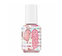 Essie Galentines 2019 Collection Matte Glitter Top Coat Nail Polish, White and Pink