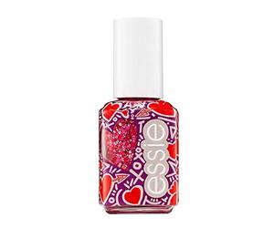 Essie Galentines 2019 Collection Matte Glitter Top Coat, You're So Cupid Red