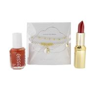 Essie Nail Polish & L'Oreal Lipstick & Bracelets Gift Set for Her