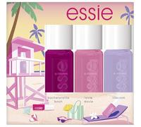 Essie Summer Nail Polish Set Hang Loose: Mini Trio Kit No.30 Bachelorette Bash 5ml No.20 Lovie Dovie, Lilacism