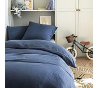Essix Cotton Gauze Duvet Cover, Tendresse Chinese Blue, 140 x 200 cm