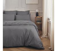 Essix First Cotton Percale Duvet Cover, Basalt, 140 x 200 cm
