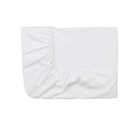 ESSIX Fitted Sheet Satin Cotton Plain White 140 x 190 cm