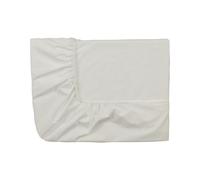 Essix Home Collection Fitted Sheet, Percale 80 Thread Count, Meringue, 90 x 200 cm