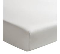 ESSIX Home Collection Fitted Sheet, Percale 80 Thread Count, Pearl Grey, 160 x 200 cm