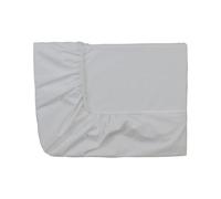 Essix Home Collection Fitted Sheet, Percale 80 Thread Count, Pearl Grey, 90 x 200 cm