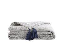 ESSIX Plain Cotton Jacquard Throw, 130 cm x 170 cm, Multi-Colour, Folk