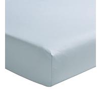 ESSIX - Plain Cotton Percale Fitted Sheet, 30 cm, FIRST 180 x 220 cm, Ice Blue