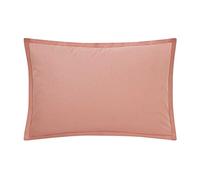 Essix Plain Cotton Pillowcase, Made in France, 50 x 70 cm, Solar Pink