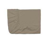 ESSIX - Royal Line Taupe Cotton Percale Fitted Sheet 140 x 200 cm