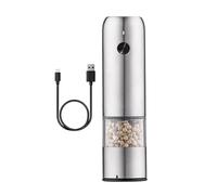 Essko Rechargeable Pepper Grinder - Automatic Salt Mill, Ceramic Grinding Core, Adjustable Coarse Walt, Strong Portable Shaker, Robust Kitchen Appliances, Stylish Accessory for Cooking