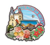 Esslingen am Neckar Baden-Württemberg Germany Fridge Magnet Wooden Collection 3D Wood Handmade Travel City Souvenirs Refrigerator Magnet Home Decoration Gift -1536