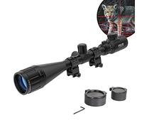 ESSLNB Air Rifle Scope 6-24x50 with Mil-Dot Rangefinder AOEG 5 Brightness Settings Red Dot Sight with 20mm/22mm Picatinny Rail Mount and Covers for Hunting
