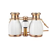 ESSLNB Opera Glasses Binoculars for Women Adults 4X30mm Theater Glasses Compact Binoculars for Theater and Concerts Antique with Case Removable Chain White