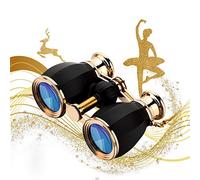 ESSLNB Opera Glasses Binoculars for Women Adults 4X30mm Theater Glasses Compact Binoculars for Theater and Concerts Antique Binoculars with Case Removable Chain (Black)