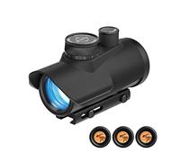 ESSLNB Red Dot Sight Scope Red Green Blue 3 Brightness Settings Rifle Scope with 11mm/20mm Picatinny Rail Mount and Protector Covers for Hunting