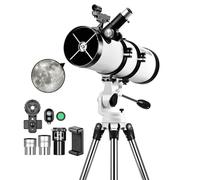 ESSLNB Telescope 650130 Reflector Telescopes for Astronomy Adult with Sky Tonight APP Smartphone Adapter Adjustable Stainless Steel Tripod Red Dot Finder Scope Wireless Remote