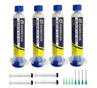 Essmetuin No Clean Soldering Flux Paste(4Pack), Solder Flux for Electronics Soldering, Tin Soldering, Lead-Free Rosin Soldering Flux for Circuit Boards and Copper Electrical Wire