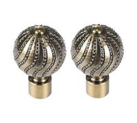 ESSMOKO Curtain Pole Ends Finials 25mm 28mm 2PCS round ball thickened ABS material curtain track accessories bronze 28mm