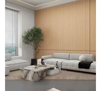 ESSMOKO PVC self-Adhesive Wood Veneer Wallpaper Wood Grain Decorative Stickers Thick Waterproof and Anti-fouling Wallpaper Furniture Stickers-Small-Leaf poplar-40 * 500cm