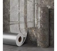 ESSMOKO Wallpaper Gilded self Adhesive Imitation Marble Tile Effect Wallpaper for Kitchens and bathrooms Waterproof and Moisture Proof Furniture Renovation Stickers Greek Rock Gray roll 400 * 300cm