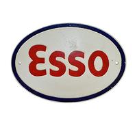 Esso Cast Iron Sign Plaque Door Wall Garage Petrol Oil Workshop Garage Auto