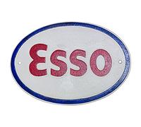 Esso Logo Vintage Cast Iron Wall Sign 21cm x 31cm