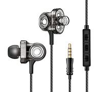 ESSONIO Wired Earbuds In-Ear Headphones Gaming Headsets with Microphone HD Call Comfortable Lightweight Noise Reduction Sports Compatible Smart Phone HIFI Stereo Sound 3.5mm Plug Strong Power