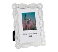 Essovee 5x7 Vintage Picture Frame Metal Photo Frame Stylish Modern Photo Frame Elegant Decorative Picture Frames,Horizontal Vertical Wall Mount Display for Valentine's Day/Mother's Day Gift.