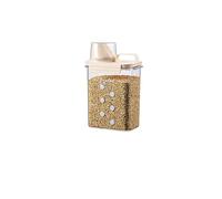 EssQuintorial Kitchen Storage Containers,1800ml/63.3oz Rice Container with Measuring Cup, BPA Free Airtight Food Storage Container for Pasta, Beans, Pet Food, Washing Powder