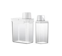 EssQuintorial Laundry Detergent Dispenser-2 Pack,Washing Powder Storage Containe with Measuring Cup, Laundry Storage Containers ,Multi-Purpose Storage Jar for Laundry Room & kitchen (3500ml+1500ml)