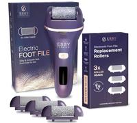 Essy Electronic Foot File and 3 Additional Replacement Rollers Bundle