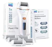 Essy Electronic Foot File and 5 Additional Replacement Rollers Bundle