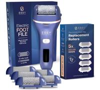 Essy Electronic Foot File and 5 Additional Replacement Rollers Bundle