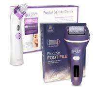 Essy Electronic Foot File and Blackhead Remover Vacuum (Purple) Bundle