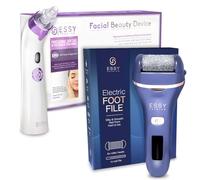 Essy Electronic Foot File and Blackhead Remover Vacuum (Purple) Bundle