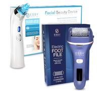 Essy Electronic Foot File and Blackhead Remover Vacuum (White) Bundle