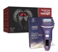 Essy Electronic Foot File and Shiatsu Massager with Heat Bundle