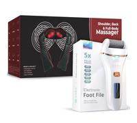 Essy Electronic Foot File and Shiatsu Massager with Heat Bundle