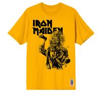 Est 1975 Eddie Axe Graphic T Shirt Iron Maiden Yellow XL