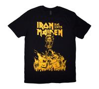 Est 1975 Holy Smoke Jumbo Yellow T Shirt Iron Maiden Black XXL