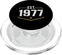 Est 1977 Vintage Style Established 1977 Birthday Design PopSockets PopGrip for MagSafe