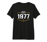 Est 1977 Vintage Style Established 1977 Birthday Design Premium T-Shirt