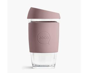 EST 2012 UBERSTAR BARWARE & GIFTS JOCO Glass Reusable Coffee Cup (Dune Taupe, Large (16oz))