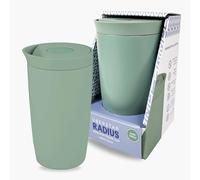 EST 2012 UBERSTAR BARWARE & GIFTS Radius Travel Cup / 400ml Insulated Travel Coffee Mug/Leakproof Pop to Unlock Sip Lid (Sage Green)