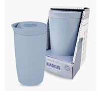 EST 2012 UBERSTAR BARWARE & GIFTS Radius Travel Cup / 400ml Insulated Travel Coffee Mug/Leakproof Pop to Unlock Sip Lid (Cool Blue)